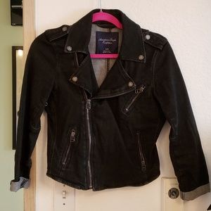Denim moto jacket